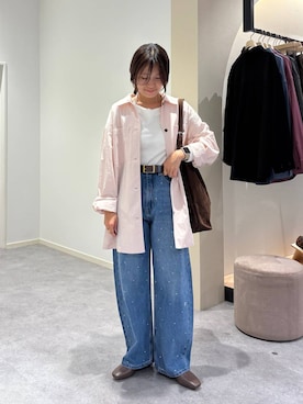 「LOWRYS FARM（ローリーズファーム）のアイテム（シャツ/ブラウス）」を使った、kazuponさん（レディース・153cm）の秋コーディネート