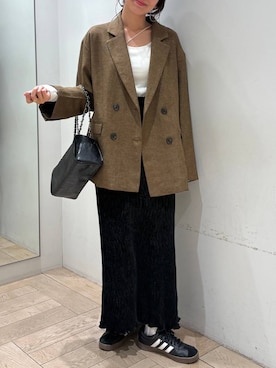 「アイテム（ピアス（両耳用））」を使った、kazuponさん（レディース・153cm・30代）の秋コーディネート