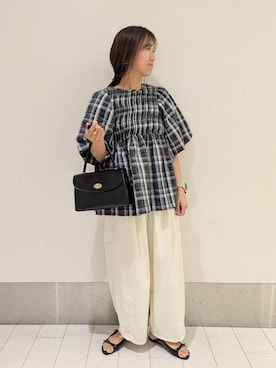 「アイテム（ボストンバッグ）」を使った、kazuponさん（レディース・153cm・30代）の夏コーディネート