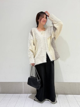 「アイテム（カーディガン/ボレロ）」を使った、kazuponさん（レディース・153cm・30代）の冬コーディネート