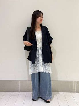 「LOWRYS FARM（ローリーズファーム）のアイテム（ジャケット/アウター）」を使った、kazuponさん（レディース・153cm）の春コーディネート