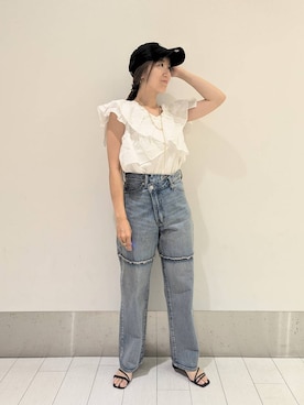 「アイテム（帽子）」を使った、kazuponさん（レディース・153cm・30代）の夏コーディネート