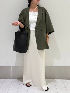 「アイテム（トートバッグ）」を使った、kazuponさん（レディース・153cm・30代）の夏コーディネート