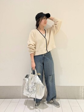 「アイテム（キャップ）」を使った、kazuponさん（レディース・153cm・20代）の春コーディネート