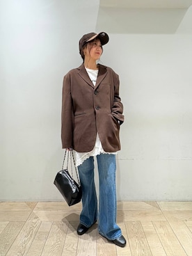 「アイテム（テーラードジャケット）」を使った、kazuponさん（レディース・153cm・30代）の秋コーディネート