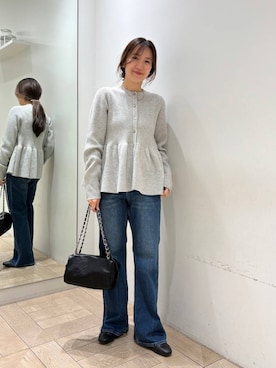 「アイテム（カーディガン/ボレロ）」を使った、kazuponさん（レディース・153cm・30代）の冬コーディネート