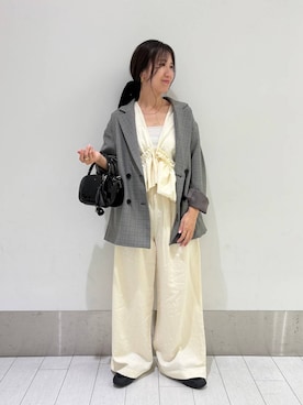「アイテム（テーラードジャケット）」を使った、kazuponさん（レディース・153cm・30代）の秋コーディネート
