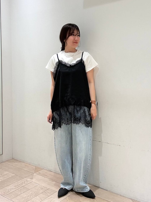 サテンレースキャミ 664226（Tシャツ/カットソー）｜LOWRYS FARM