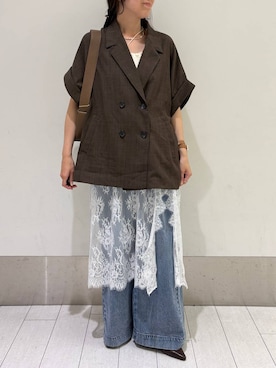 「LOWRYS FARM（ローリーズファーム）のアイテム（ショルダーバッグ）」を使った、kazuponさん（レディース・153cm）の春コーディネート