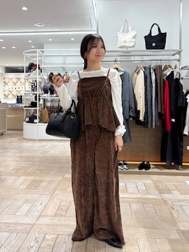 「アイテム（オールインワン・サロペット）」を使った、kazuponさん（レディース・153cm・30代）の秋コーディネート