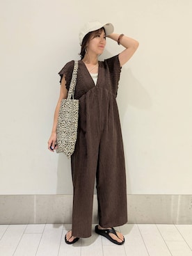 「LOWRYS FARM（ローリーズファーム）のＣＡＳＵＡＬＣＬＡＳＳＩＣ２５ 283907（キャップ）」を使った、kazuponさん（レディース・153cm・30代）の夏コーディネート