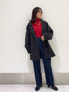 「LOWRYS FARM（ローリーズファーム）のストレッチヒールブーツ　851418（ブーツ）」を使った、kazuponさん（レディース・153cm）の冬コーディネート