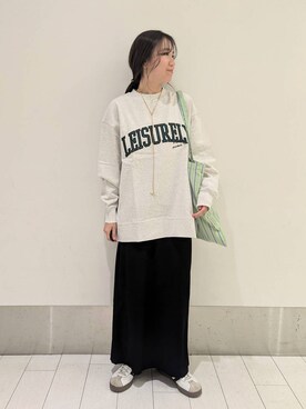 「アイテム（スウェット）」を使った、kazuponさん（レディース・153cm・30代）の春コーディネート