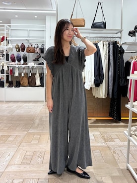 「アイテム（オールインワン・サロペット）」を使った、kazuponさん（レディース・153cm）の秋コーディネート