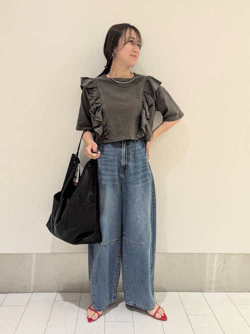 セール】ピグメントショートフリルSS 323099（Tシャツ