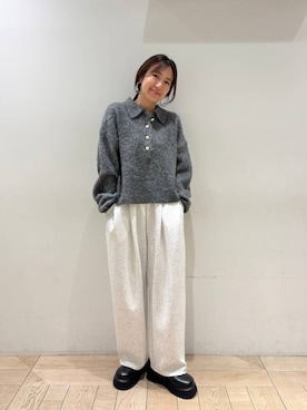 「アイテム（スウェットパンツ）」を使った、kazuponさん（レディース・153cm・30代）の冬コーディネート