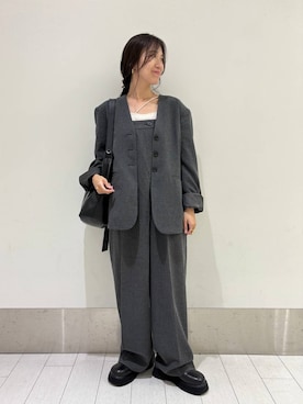 「アイテム（オールインワン・サロペット）」を使った、kazuponさん（レディース・153cm・30代）の秋コーディネート