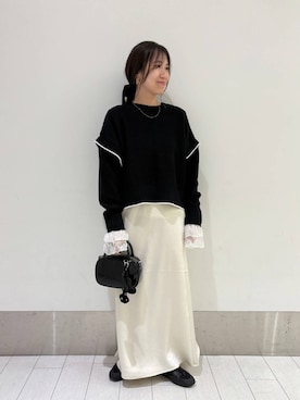 「アイテム（ピアス（両耳用））」を使った、kazuponさん（レディース・153cm）の秋コーディネート