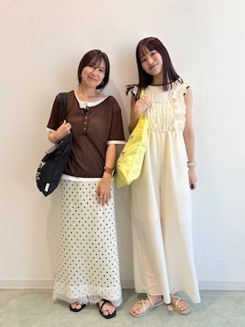 「LOWRYS FARM（ローリーズファーム）のハイショクタンク　 574839（タンクトップ、ピンク系）」を使った、kazuponさん（レディース・153cm）の春コーディネート