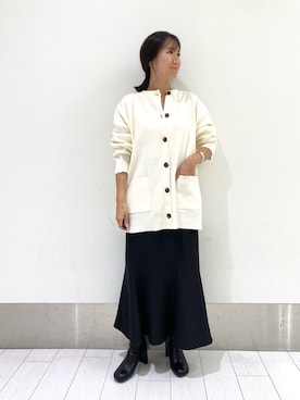 「LOWRYS FARM（ローリーズファーム）のストレッチヒールブーツ　851418（ブーツ）」を使った、kazuponさん（レディース・153cm）の秋コーディネート