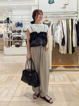 「アイテム（バレッタ/ヘアクリップ）」を使った、kazuponさん（レディース・153cm・30代）の夏コーディネート