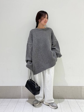 「アイテム（スウェットパンツ）」を使った、kazuponさん（レディース・153cm・30代）の冬コーディネート