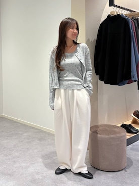 「LOWRYS FARM（ローリーズファーム）のバレエシューズ 1049086（バレエシューズ、ブラック系）」を使った、kazuponさん（レディース・153cm）の秋コーディネート