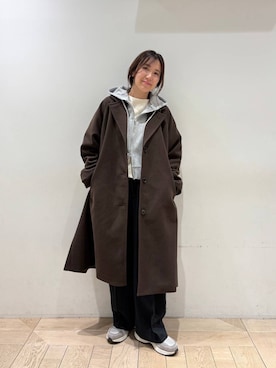 「アイテム（チェスターコート）」を使った、kazuponさん（レディース・153cm・30代）の冬コーディネート