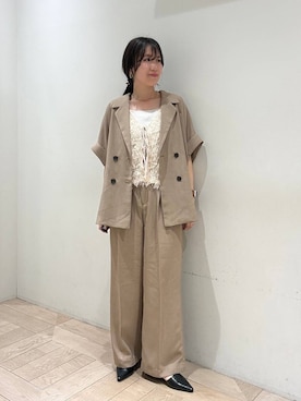 「LOWRYS FARM（ローリーズファーム）のアイテム（ジャケット/アウター）」を使った、kazuponさん（レディース・153cm）の春コーディネート
