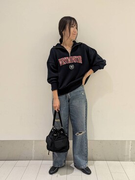 「アイテム（スウェット）」を使った、kazuponさん（レディース・153cm・30代）の秋コーディネート