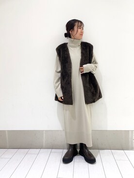 「ローリーズファーム(LOWRYS FARM)」｜「アイテム（その他アウター）」を使った、kazuponさん（レディース・153cm）の秋コーディネート