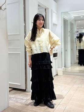 「LOWRYS FARM（ローリーズファーム）のインヒールスニーカー　578723（スニーカー、ブラック系）」を使った、kazuponさん（レディース・153cm）の春コーディネート