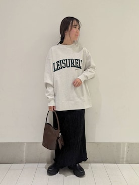 「アイテム（スウェット）」を使った、kazuponさん（レディース・153cm・30代）の冬コーディネート