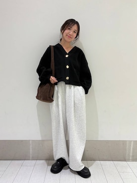 「アイテム（スウェットパンツ）」を使った、kazuponさん（レディース・153cm・30代）の秋コーディネート