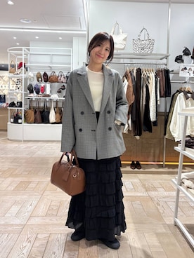 「アイテム（テーラードジャケット）」を使った、kazuponさん（レディース・153cm・30代）の秋コーディネート