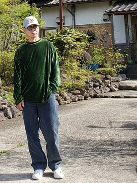 「G.O.C（ジーオーシー）のアイテム（Tシャツ/カットソー）」を使った、ヨッシーさん（メンズ・168cm）の春コーディネート