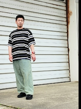 「KEEN（キーン）のアイテム（ブラック系）」を使った、ヨッシーさん（メンズ・168cm）の夏コーディネート