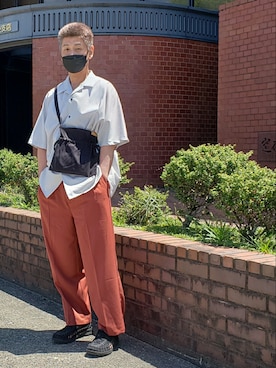 「KEEN（キーン）のアイテム（ブラック系）」を使った、ヨッシーさん（メンズ・168cm）の夏コーディネート