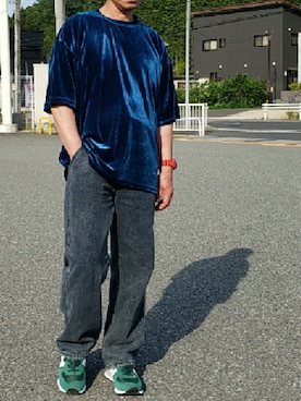 「G.O.C（ジーオーシー）のアイテム（Tシャツ/カットソー）」を使った、ヨッシーさん（メンズ・168cm）の夏コーディネート