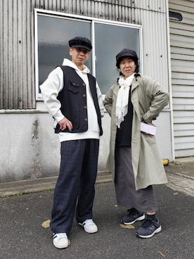 キャスケットを使った 低身長 のメンズ人気ファッションコーディネート 髪型 ベリーショートヘアー Wear