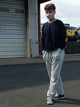 「AAA+（サンエープラス）のアイテム」を使った、ヨッシーさん（メンズ・168cm）の春コーディネート