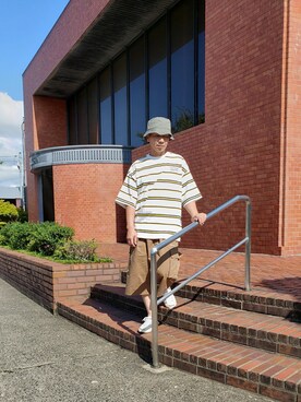 「ROOPTOKYO（ループトウキョウ）のアイテム（帽子）」を使った、ヨッシーさん（メンズ・168cm）の夏コーディネート