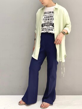 「SEVENDAYS=SUNDAY（セブンデイズサンデイ）のアイテム」を使った、ふじやさん（レディース・161cm）の夏コーディネート