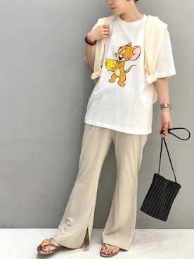 「SEVENDAYS=SUNDAY（セブンデイズサンデイ）のアイテム」を使った、ふじやさん（レディース・161cm）の夏コーディネート