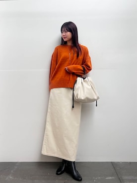 「スカートコーデ」｜yamakanaさん（レディース・163cm）の冬コーディネート