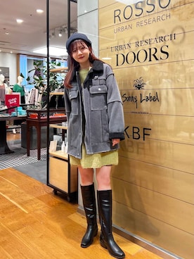 「ショートパンツ」｜「アイテム（その他アウター）」を使った、yamakanaさん（レディース・163cm）の冬コーディネート