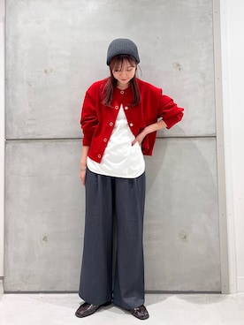 「ニットカーディガン」｜yamakanaさん（レディース・164cm）の秋コーディネート