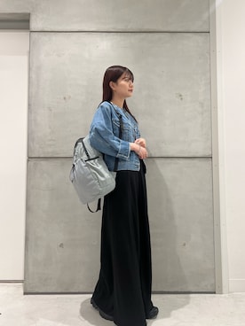 「URBAN RESEARCH ROSSO（アーバンリサーチロッソ）の『別注』Lee101×ROSSO　NOCOLLAR SHORT JACKET（デニムジャケット、ブルー系）」を使った、yamakanaさん（レディース・163cm）の春コーディネート