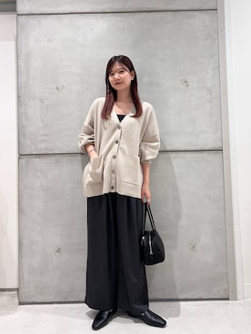 「ニットカーディガン」｜yamakanaさん（レディース・164cm）の秋コーディネート