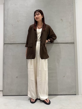 「KBF（ケイビーエフ）のアイテム（パンツ）」を使った、yamakanaさん（レディース・163cm）の夏コーディネート